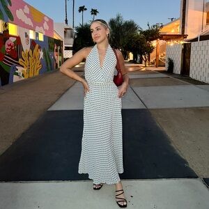 Zara Polka Dot Midi Dress